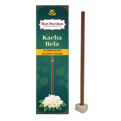 Bamboo Less Incense Sticks | Oudh Rose |Shyam Tulsi | Kacha Bela | Kesar Chandan – Pack of 4, 30 Sticks Each with Holder