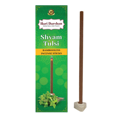 Bamboo Less Incense Sticks | Oudh Rose |Shyam Tulsi | Kacha Bela | Kesar Chandan – Pack of 4, 30 Sticks Each with Holder