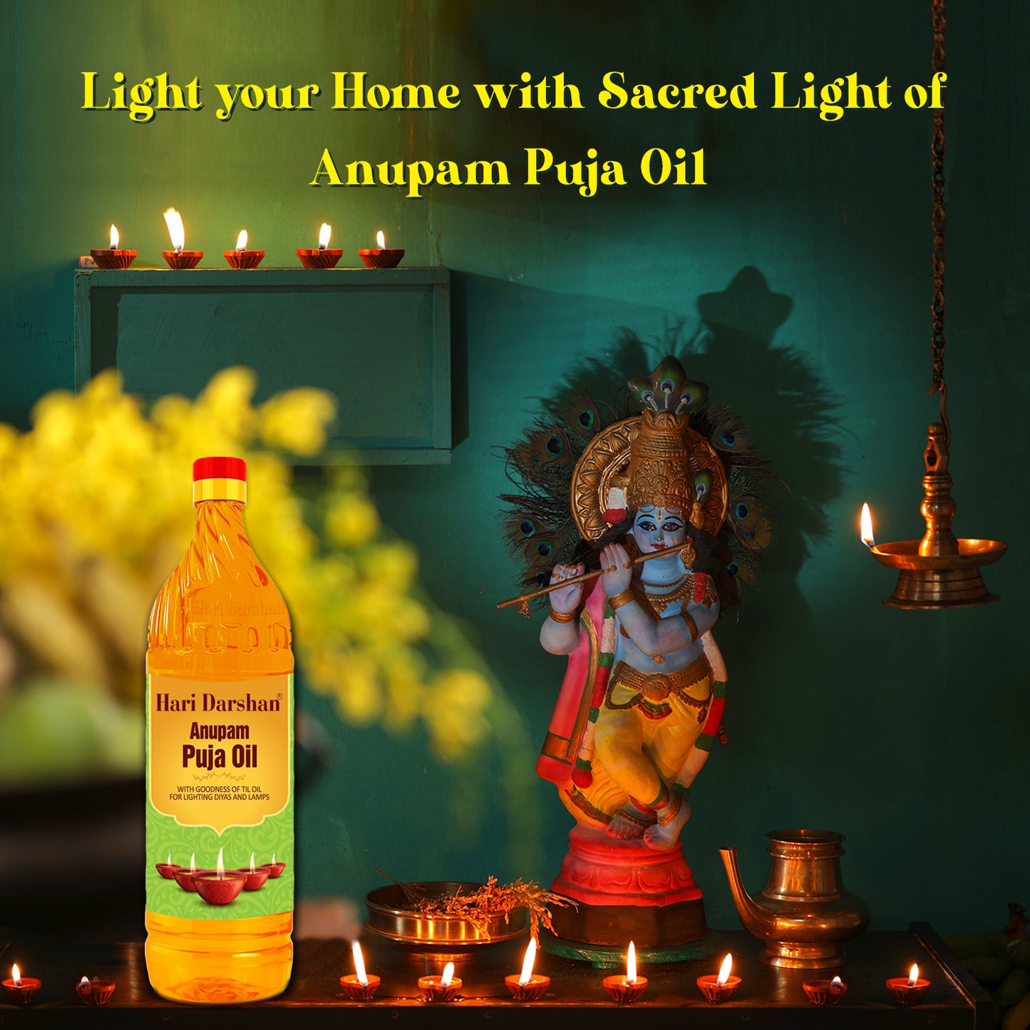 Anupam Puja Diya Oil - With the Goodness of Til Oil - Promotes Purity and Spirituality