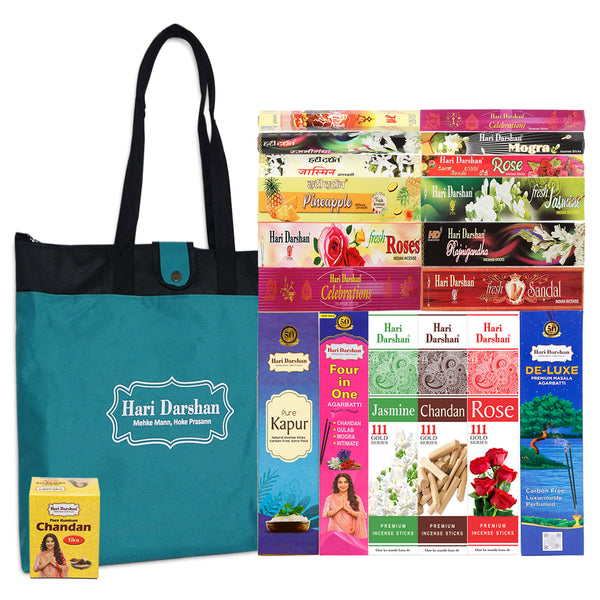 Multi-Fragrance Incense Sticks Pack with Free Bag