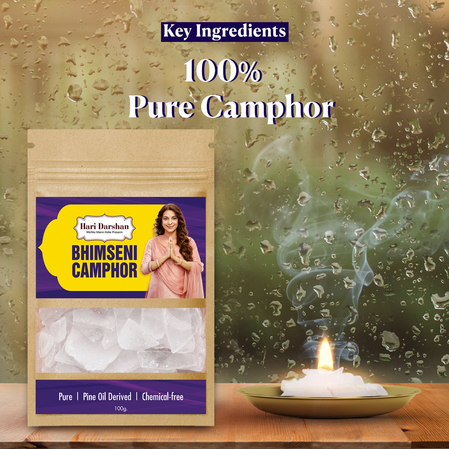 Pure Bhimseni Camphor - Pure Kapur Crystals - For Pooja, Meditation, H ...