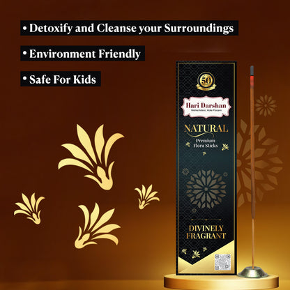 Natural - Premium Flora Sticks - Divinely Fragrant - 150g - Approx 45 Sticks