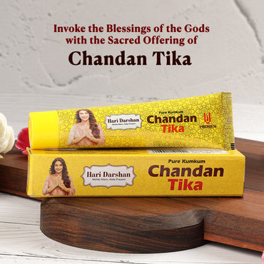 Pure Chandan Premium Tika 50g Tube packing - Made with Pure Sandalwood Powder , Saffron and other Natural herbs