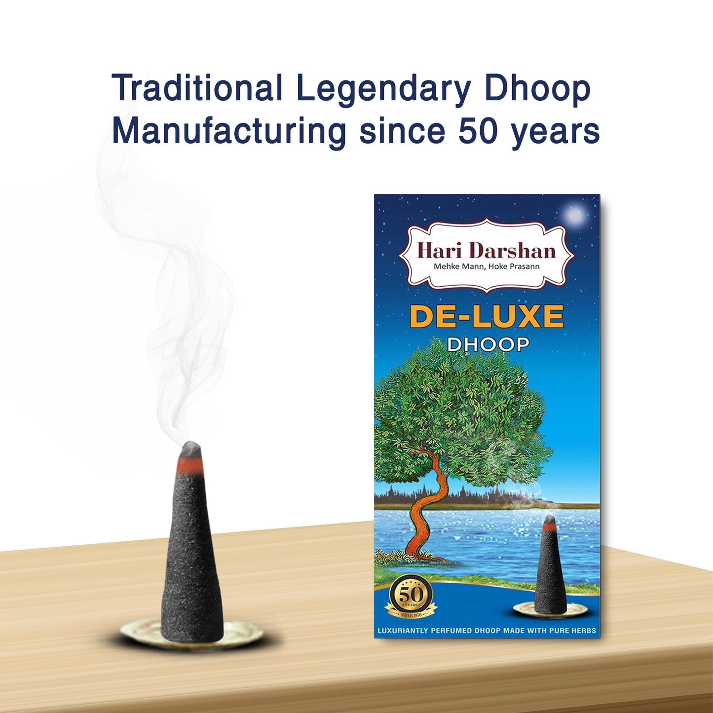 Deluxe Dhoop - Non-Toxic Herbal Wet Dhoop Batti (20 Sticks in Each)