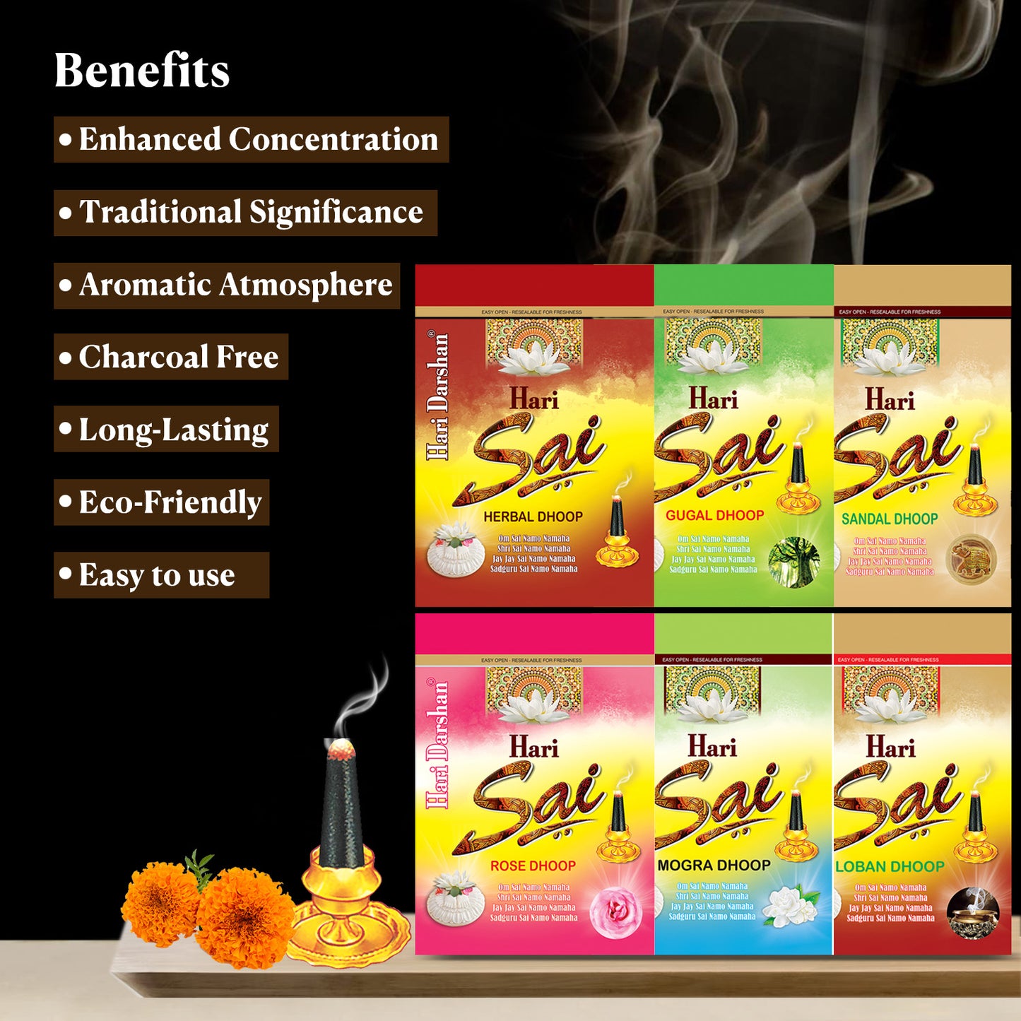 Hari Sai Dhoop Combo - 120 g each - 20st Each