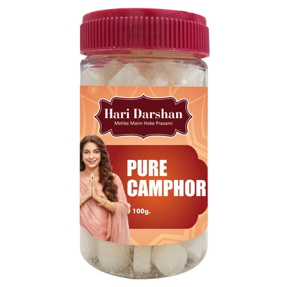 Pure Camphor -Creates Divine Atmosphere at Home - Jar - 25g ,50g & 100g