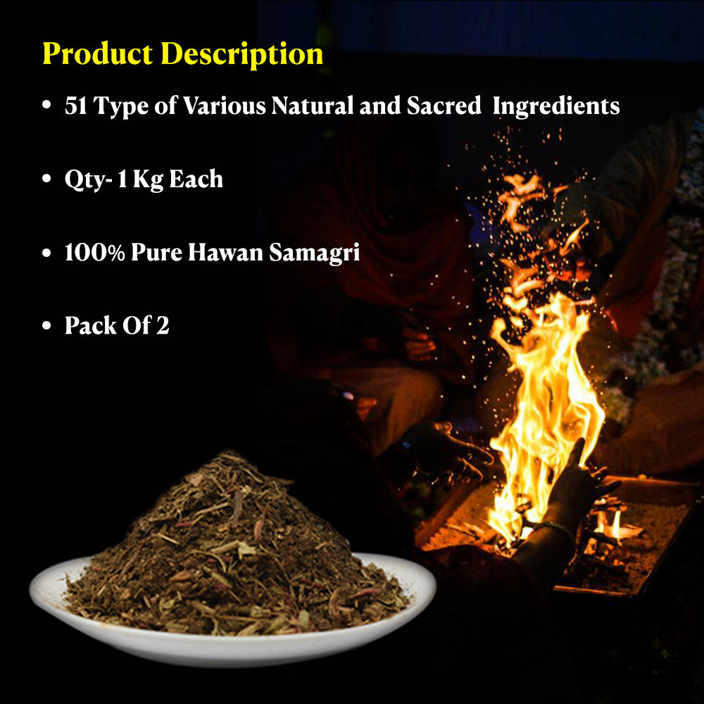 Hawan Samagri -Used in Havan / Yagna that carry Offerings and Prayers directly to the Deities