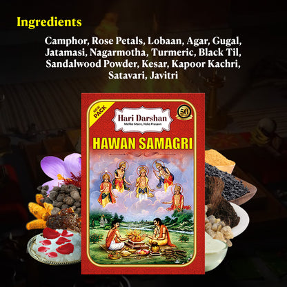 Hawan Samagri -Used in Havan / Yagna that carry Offerings and Prayers directly to the Deities