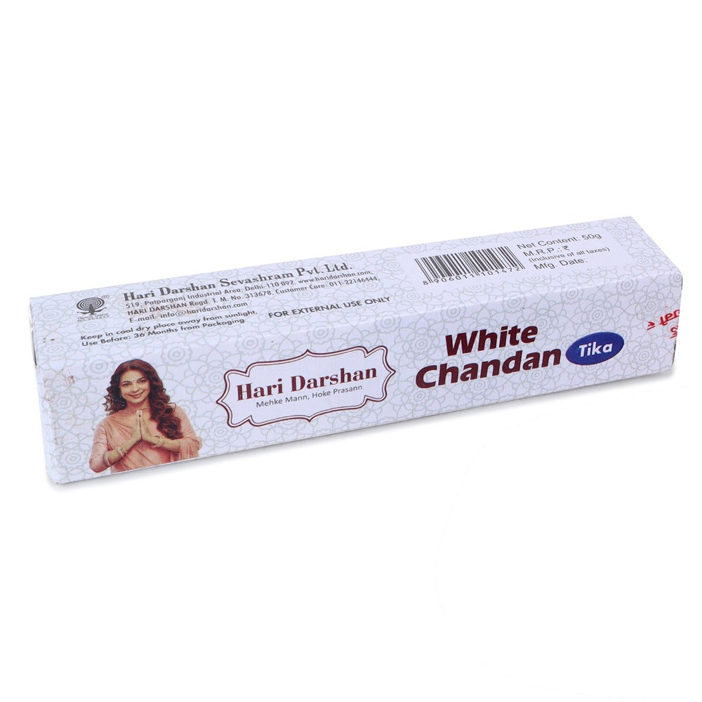 white chandan tika tube