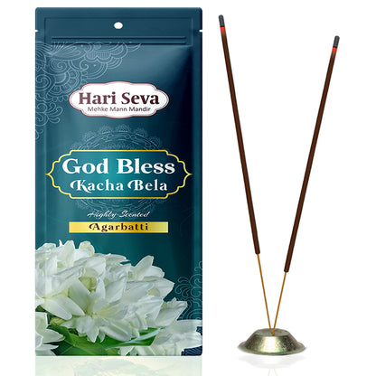 Hari Seva Highly Scented Agarbatti Combo Pack of 4 | Kacha Bela, Oudh, Patchouli , Tulsi