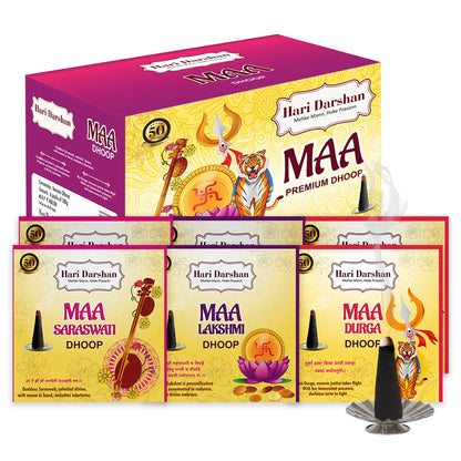 Maa Premium Dhoop | Maa Saraswati,Maa Lakshmi,Maa Durga Dhoop Pack of 6