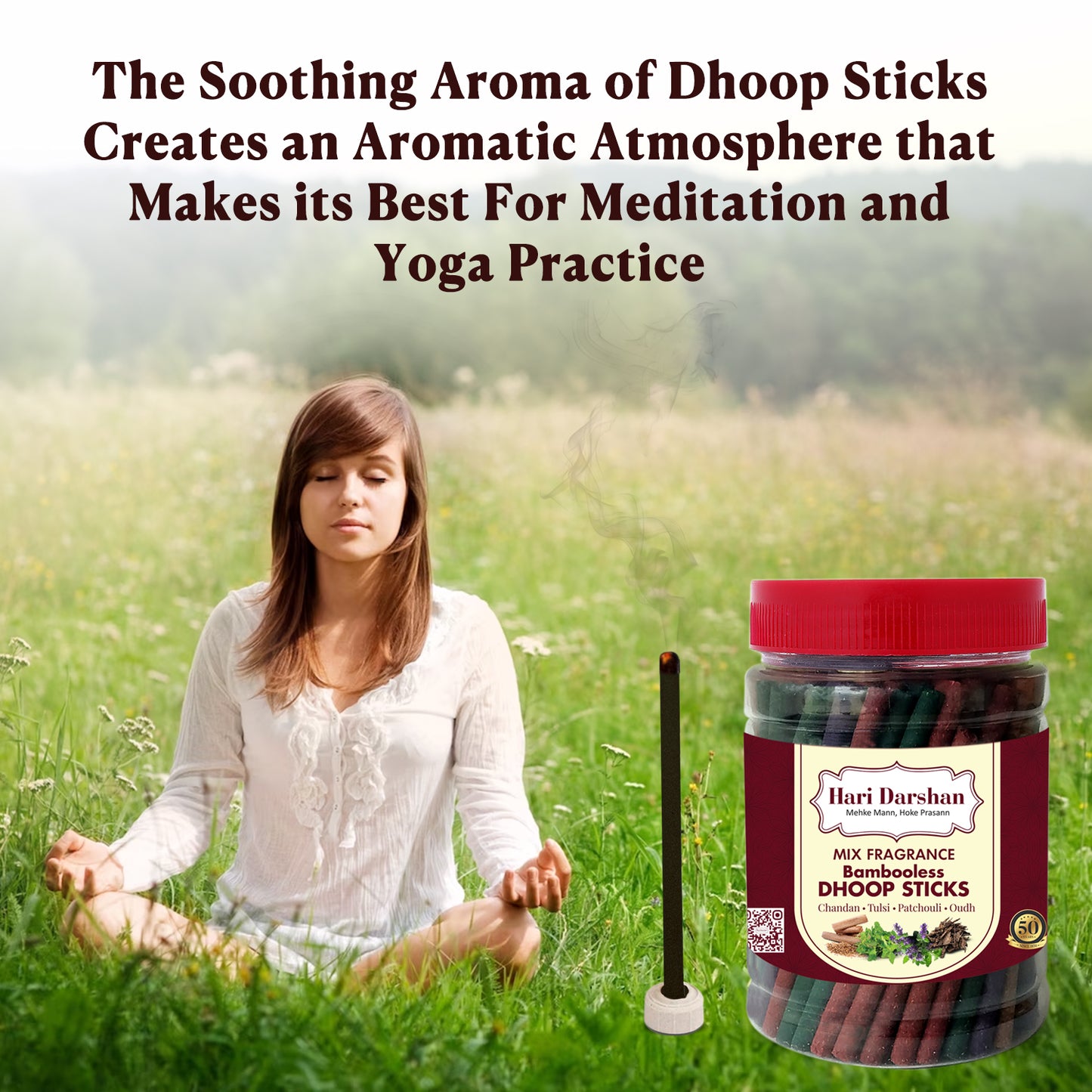 Mix Fragrance Dry Dhoop Sticks -100 Sticks Jar - Make home a temple - Bambooless Incense Sticks