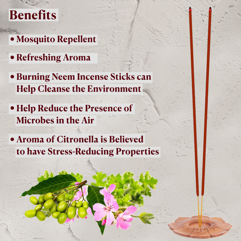 Neem and Citronella Mosquito Repellent Incense Sticks with Sleep well & Sweet dreams - 10st in each packet, Pack of 12