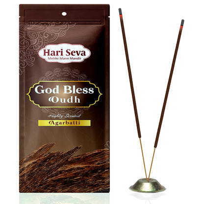 Hari Seva Highly Scented Agarbatti Combo Pack of 4 | Kacha Bela, Oudh, Patchouli , Tulsi