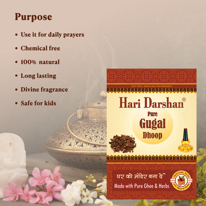 Pure Gugal Dhoop  -100g - 10 st Each - Pack of 2