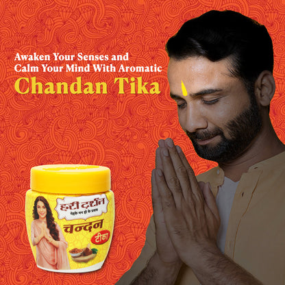 Tika Combo - Sandalwood, Chandan Kesar, Ashtagandha, Kumkum Roli, White Tika Tilak - Pack of 5