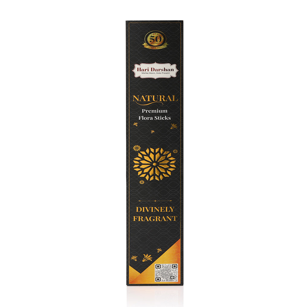 Black Natural Premium Flora Agarbatti - 16 inches Incense Sticks - Hari ...