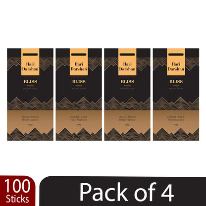 Premium Bliss Agarbatti, Cheerful & Floral Fragrance Incense sticks -  100 Sticks in each pack