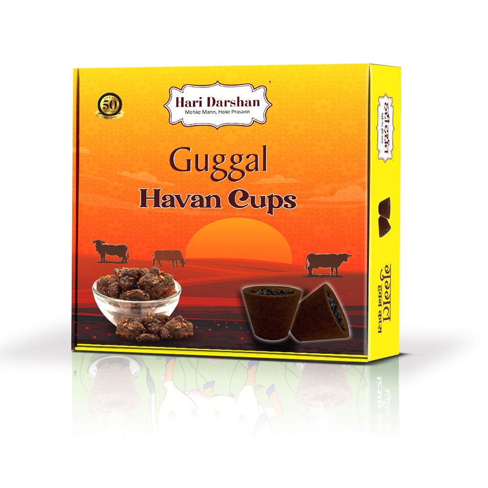 Guggal Sambrani Havan Cups for Pooja ,Peace and Positivity - 12 Cups in Each Box