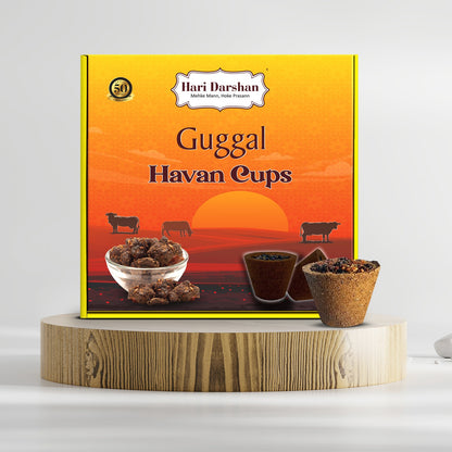 Guggal Sambrani Havan Cups for Pooja ,Peace and Positivity - 12 Cups in Each Box