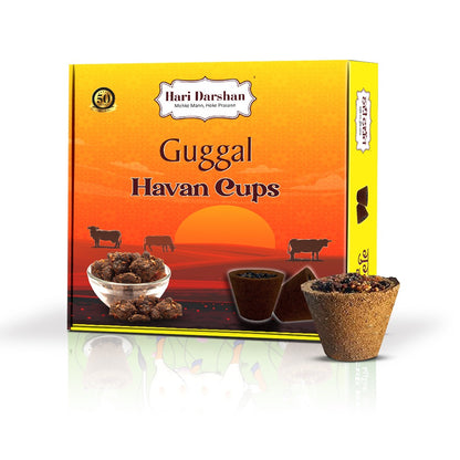 Guggal Sambrani Havan Cups for Pooja ,Peace and Positivity - 12 Cups in Each Box