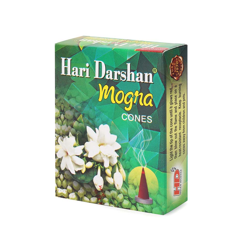 Mogra Dhoop Cones, with Beautiful Fragrance (Pack of 12 x 20 Cones)