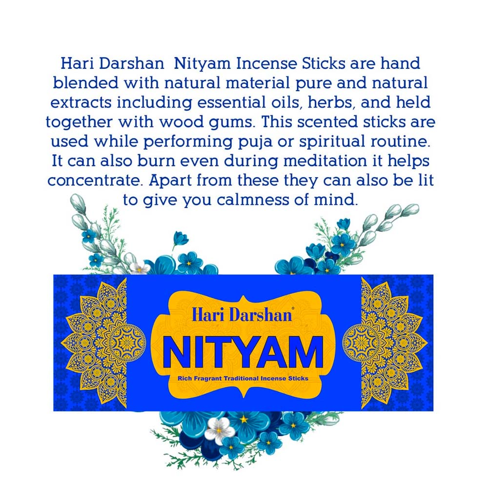 Premium Agarbatti Combo- Nityam ,Shubh , Sugandh, Sukh - 4 types of Rich Fragrant Traditional Incense sticks - 25g Each - Approx 20 st Each - Pack of 12 - 3 fragrance each