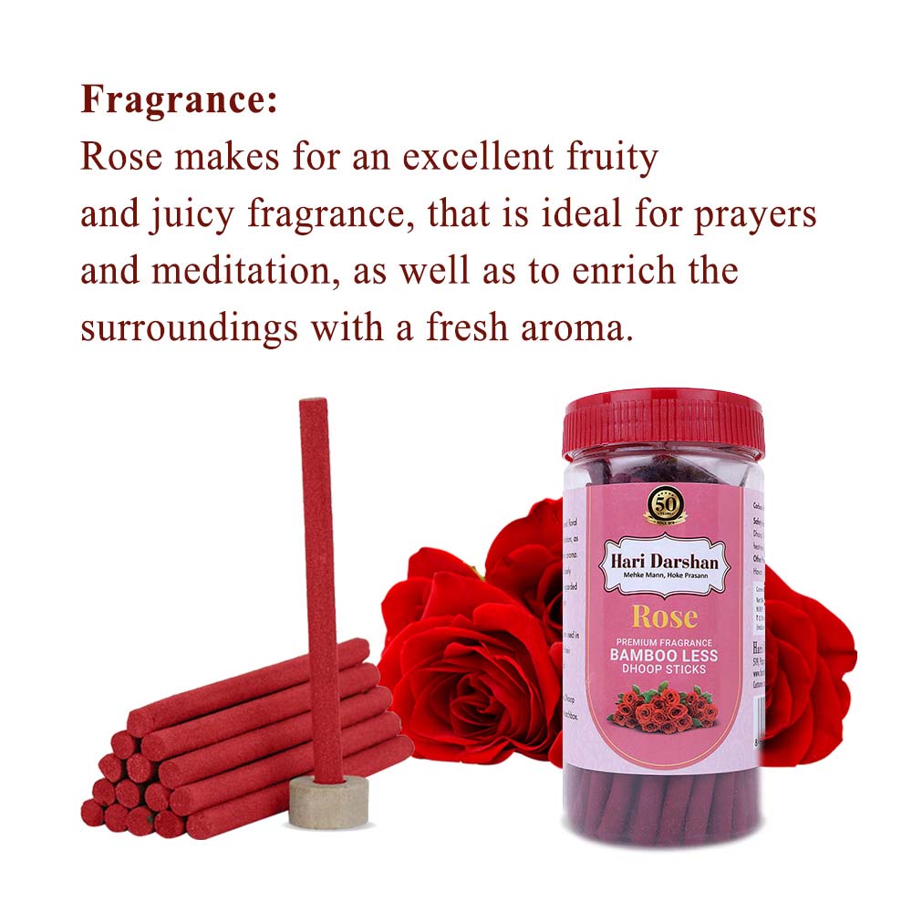 rose bambooless dry dhoop sticks