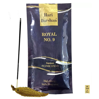 Premium Royal no.9  Agarbatti, Cheerful & Floral Fragrance Incense sticks -  100 Sticks in each pack