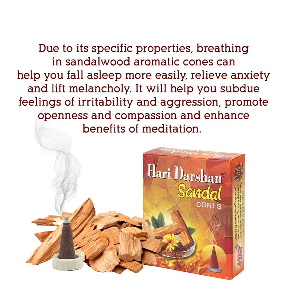 Sandal Dhoop Cones, with Beautiful Fragrance (20 Cones)