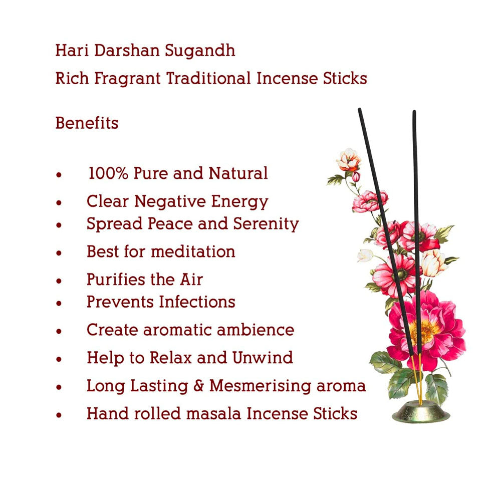 Sugandh Agarbatti, Perfumed Rich Fragrant Traditional Incense sticks - 25g Each - Approx. 20 st Each