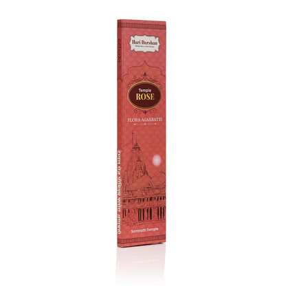 Temple Rose  Premium Flora Agarbatti -  12 sticks each - Hand made Masala Agarbatti