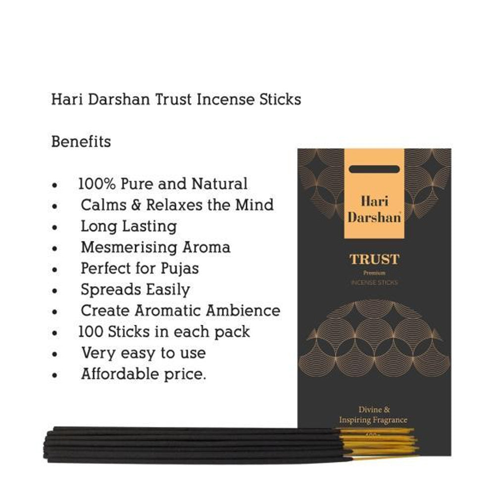 Premium Trust Agarbatti, Cheerful & Floral Fragrance Incense sticks | Pack of 4 | 400 Sticks Pack